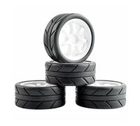 Szwaldaper Juego de Ruedas y neumáticos Grip Tires, for HSP, for HPI, 1/10 1:10 On-Road Racing Car RC 9005-6087 (9005W-6087)