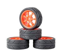 Szwaldaper Juego de Ruedas y neumáticos Grip Tires, for HSP, for HPI, 1/10 1:10 On-Road Racing Car RC 9005-6087 (9005R-6087)
