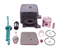 Szwaldaper Kit de pistón de Cilindro de 34 mm, for FS55 FS45 BR45 KM55 HL45 HS45 HS55 Filtro de Combustible y Aire Bujía Recortadora de línea Pieza de reemplazo Pistón del Motor