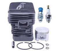 Szwaldaper Kit de pistón de Cilindro de 49MM, for Motosierra MS390 MS290 MS310 029 039 1127 020 1216 W, válvula de descompresión de bujía Pistón del Motor