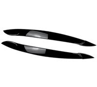 Szwaldaper Lámpara de faro cubierta de ceja pegatina embellecedora de párpado ABS negro brillante, for coche, X5 E70 08-13 Ajuste de cejas del faro