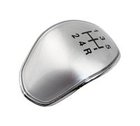 Szwaldaper MT Car Gear Knob Cap Cover Reemplazo de inserción de 5/6 velocidades, for Ford, for Focus 2 3 MK2 MK3 2009-2018, for Piezas Fiesta 2009-2018 Pomo de palanca de cambios(5 Speed Silver)