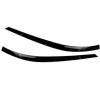 Szwaldaper Reemplazo de pegatinas de cubierta embellecedora de tapa de ojo de ceja de faro delantero de coche, for VW, for, 2011-2016, negro brillante Ajuste de cejas del faro