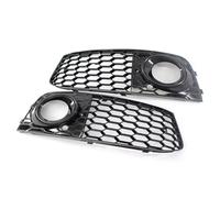 Szwaldaper Reemplazo for A4B8 2009-2011, 2 piezas, tipo malla, marco de luz antiniebla perforado, piezas de repuesto for automóvil 8KD807682 8KD807681 Embellecedor de luces antiniebla(BLACK Black)