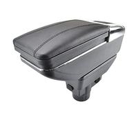 Szwaldaper Reposabrazos Caja de almacenamiento giratoria Decoración Estilo automóvil, for Opel, Vauxhall, Corsa 2006-2014 Caja del apoyabrazos central del coche(Black thread)