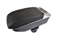 Szwaldaper Reposabrazos de doble capa, consola central, caja almacenamiento, reposabrazos cuero, for TOYOTA, YARIS 2 Hatchback Vitz 2006-2011 Caja del apoyabrazos central del coche(Black thread)