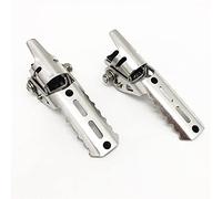 Szwaldaper Reposapiés Delanteros for Motocicleta, reposapiés Plegables, Abrazaderas de 22 a 25 mm, for, Tiger, Explorer, R1200GS X-ADV Szwaldaper(Silver)