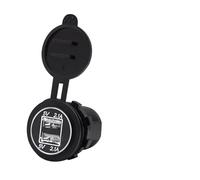 Szwaldaper Toma de Carga rápida B 3,0, Cargador 12v a 5v, 12 y 24v, Adaptador Conector Dual para Motocicleta, luz Potencia Salida con lámpara Toma de Carga Interior(White)