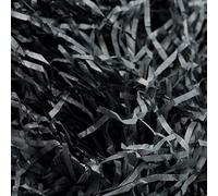 SZXMDKH 100 Gramos de Papel Tisú Triturado, Cesta de Regalo de Rafia, Papel empaquetado Relleno Material para Fiestas, Decoración, Embalaje de Regalos (Negro)