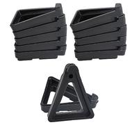 SZXMDKH 24 patas de maceta, patas de plantas, elevadores de flores invisibles, soporte triangular para interiores y exteriores, soportes de terracota, maceta pequeña y grande (negro)