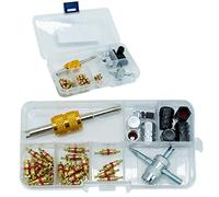 SZXMDKH 40pcs Herramientas de Núcleo de Válvula de Neumático para Coche,Moto,Bicicleta (Herramienta Núcleo de Válvula, Herramienta Válvula de 4 Vías,Tapas Válvula Neumático,Núcleo Válvula)