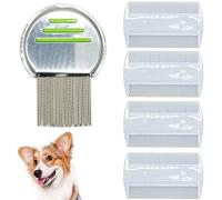 SZXMDKH 5 Peines para Piojos Elimina Liendres y Huevos Cepillo de Metal Puntas Redondas Productos Para El Cuidado Del Cuero Cabelludo Liendrera Tratamiento No Químico Peines de piojos de pulgas