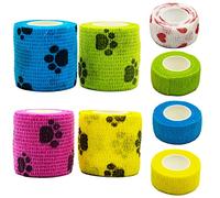 SZXMDKH 6 rollos de vendaje autoadherente, cinta de envoltura de lesiones para gatos, cinta elástica a granel para muñeca, esguinces de tobillo e hinchazón, apoya músculos y articulaciones