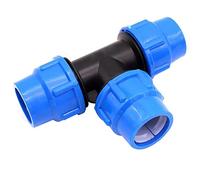 SZXMDKH Adaptador de agua en forma de T de 20 mm de diámetro, conector de tubo de plástico para tubos de PE/MDPE, 1 paquete