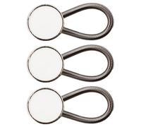 SZXMDKH Botones extensores de cuello, 3 piezas extensores de cuello elástico de metal para camisa vestido abrigo (3 blancos)