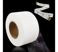 SZXMDKH Cinta adhesiva de 70 yardas, perfecta para planchar, pegar, parchear ropa, fusión de tela, insignias escolares, pantalones, etc. No requiere costura (60 mm de ancho, blanco)