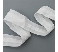 SZXMDKH Cinta de cabecera de cortina ultra larga de 30 m, cinta plisada blanca para cortina desmontable, cortina de ventana, 26 mm de ancho, 30 m de largo.