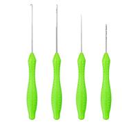 SZXMDKH Juego de herramientas de aparejos de pesca de carpa, kit de aparejos de pesca 4 en 1, incluye aguja de gancho, perforador, extractor de nudos y tijeras de línea trenzada de pesca para