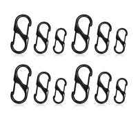 SZXMDKH mosquetones S para llaveros, 3 tamaños, doble apertura, anillo S, cierre mosquetón, gancho doble clip, senderismo, pesca, camping al aire libre