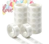 SZXMDKH Puntos de pegamento para globos, 1200 piezas de cinta de arco de globos, puntos adhesivos de doble cara para manualidades, 10 mm
