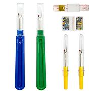 SZXMDKH Rascador de costuras, 4 piezas, descosedor de puntadas, mango de plástico, colorido y práctico, kit de herramientas de costura