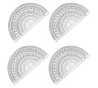 SZXMDKH Transportador de plástico para medición de ángulos, matemáticas, 180 grados, 4 pulgadas, transparente (4 unidades)