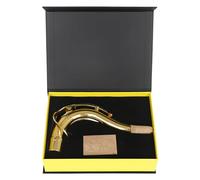 SZYDD Boquilla de latón de 28 mm, cuello curvado para saxofón con corcho suave, perfecto para músicos y estudiantes para amigos