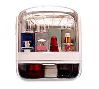 SZYDD Caja de almacenamiento de maquillaje de plástico para escritorio, exquisita caja de almacenamiento de cosméticos, adecuada para niñas, mujeres, estudiantes universitarios, caja de almacenamiento