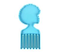 SZYDD Molde de resina epoxi hecho a mano con forma de cabeza africana para hombres y mujeres