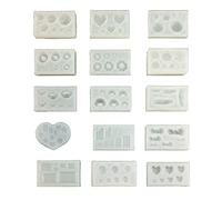 SZYDD Molde de silicona en miniatura para galletas, decoración de tartas, aroma y velas - 15 piezas