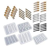 SZYDD Pasadores hechos a mano de silicona de resina epoxi, horquillas para el pelo, moldes acrílicos, herramientas para hacer joyas