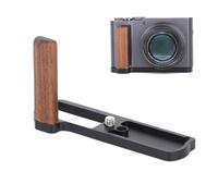 SZZCNOX Mango en forma de L para Panasonic LUMIX DC-ZS300 (nogal negro) | Soporte de mango de madera en L para accesorios de cámara Panasonic ZS300, agarre de mano de metal con agujero roscado de 0.6