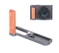 SZZCNOX Mango en forma de L para Panasonic LUMIX DC-ZS300 (palisandro gris) | Soporte de mango de madera en L para accesorios de cámara Panasonic ZS300, agarre de mano de metal con agujero roscado de 0.6