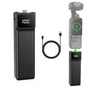 SZZCNOX Osmo Pocket 3 - Mango de batería portátil para cámara DJI Osmo Pocket 3, mango de extensión de batería con pantalla LCD y batería integrada de 5000 mAh, agujero roscado reservado de 1/4