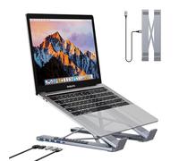 SZZCNOX Soporte USB C para tableta, 5 en 1, USB C, estación de acoplamiento para portátil con 4 puertos de datos USB-A 3.0 de 5 Gbps, estación de expansión plegable para MacBook/iMac/iPad/iPhone