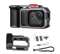 SZZCNOX Street Grip Kit con jaula de conejo de metal para accesorios de cámara Insta360 GO Ultra, juego de soporte de agarre de jaula de cámara con zapata fría para video, luz, micrófono