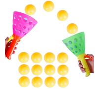 SZZETK 14 PCS Actividades de Juego Interior al Aire Libre para Niños, 2 Canastas de Lanzadores de Captura y 12 Bolas, Juguetes de Fiesta de Navidad para Campamento 5 6 7 8 9 12+ Adultos