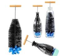 SZZETK Cepillo para Botellas de 33 cm, Cepillo Limpiador de Botellas, Compatible con Botella de Cristal Sodastream, Sin Rasguños Elimina Perfectamente la Suciedad Residual de La Botella