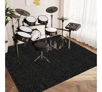 SZZEUOA 120 x 90 cm Alfombras Acusticas Alfombra para Bateria Electronica, Alfombrilla para Batería Insonorizada para Caja de Bombo Instrumentos Musicales Alfombrilla, Alfombra de Tambor