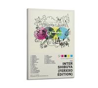 Szzmyo Feid Poster Inter Shibuya - Álbum de La Mafia Póster Cuadro Decorativo Moderno Estético Lienzo Póster Dormitorio Salón Decoración Póster 12x18inch (30x45cm) Estilo Marco