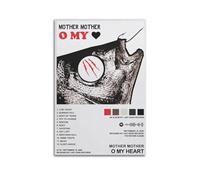 Szzmyo Póster decorativo con texto en inglés "Mother Mother Mother Oh My Heart", cuadro decorativo, lienzo estético moderno, póster decorativo para dormitorio, sala de estar, póster de 30 x 45 cm,