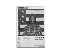 Szzmyo Póster decorativo de ASAP Rocky Posters Live. Love. ASAP, póster decorativo de lienzo estético moderno, arte para dormitorio, sala de estar, póster de 30 x 45 cm, estilo sin marco