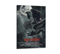 Szzmyo Póster decorativo de la película The Crow con pintura moderna y estética, lienzo para dormitorio, sala de estar, póster decorativo de 20 x 30 cm, estilo marco