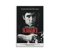 Szzmyo Scarface - Póster decorativo de la película, pintura moderna y estética, póster de lienzo para dormitorio, sala de estar, póster decorativo de 30 x 45 cm, estilo sin marco