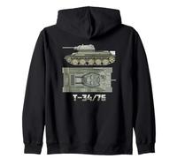 T-34 76 Diagramas de color del tanque ruso WW2 Sudadera con Capucha