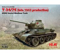 T-34/76 (Late 1943 Production ), WWII Soviet Medium Tanque 1 :3 5 Plástico Model
