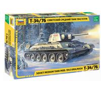 T-34/76 Soviet Medium Tanque Mod.1943 Uralmash 1 :3 5 Plástico Model Kit Zvezda