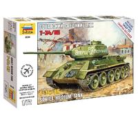 T-34/85 Soviet Medium Tanque 1:72 Plástico Modelo Kit Zvezda