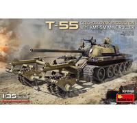 T-55 Checoslovaca Production Con Kmt-5m Mine Roller 1 :3 5 Plástico Modelo Kit