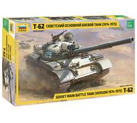 T/62 Soviet Batalla Tanque 1974/1975 Plástico Kit 1 :3 5 Modelo 3673 Zvezda